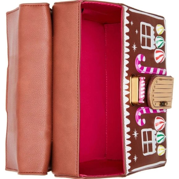 Betsey Johnson Kitsch Gingerbread House LED's Light Up Medium Crossbody Bag NWT - Picture 7 of 14